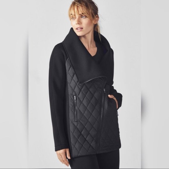 Fabletics Jackets & Blazers - Fabletics Kinsley jacket coat black quilted 2X